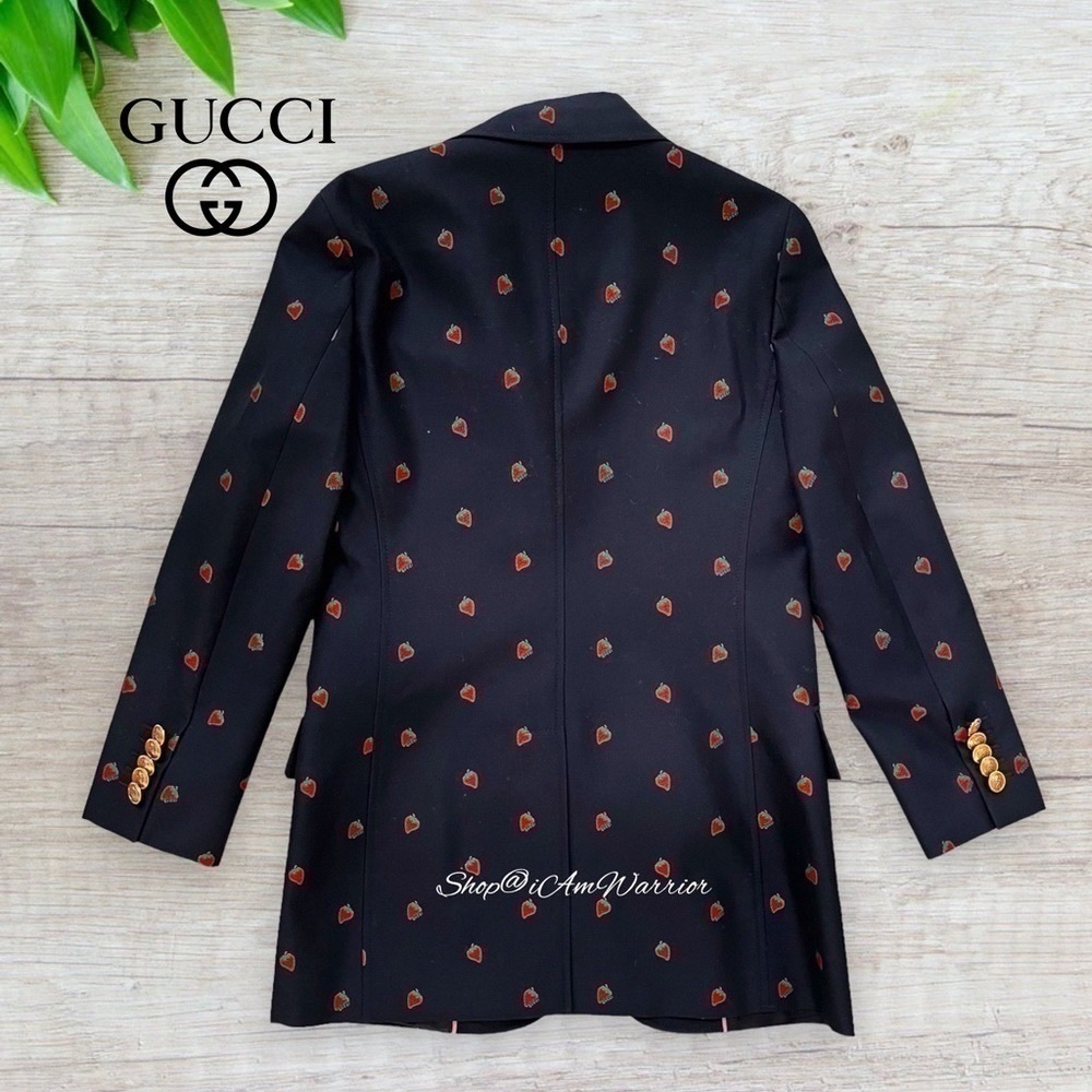 Gucci NWT Fall 19 Fil Coupé Strawberry Alessandro Michele blazer Shop@iamwarrior - Picture 6 of 14